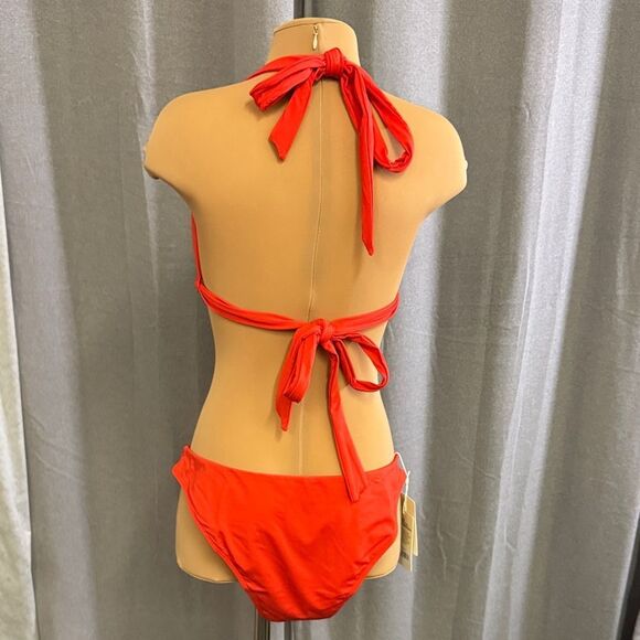 Monday Swimwear Red Halter Bikini Set - Picture 10 of 15